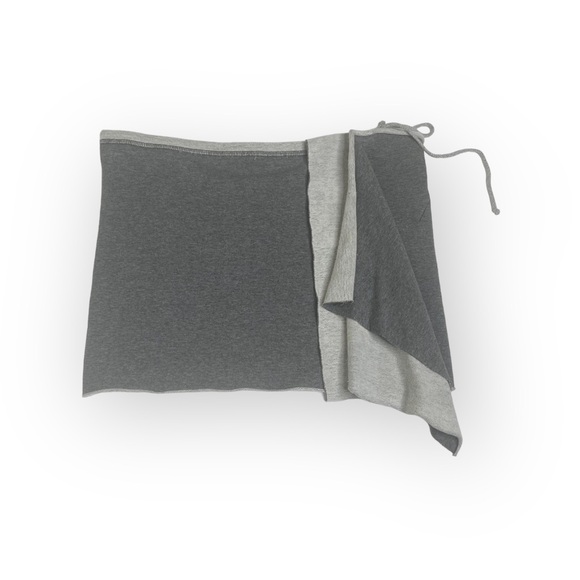 new Hard Tail ★ Float Layer Wrap Mini Skirt ★ Heather Grey ★ Super Soft Cotton ★ - Picture 2 of 16